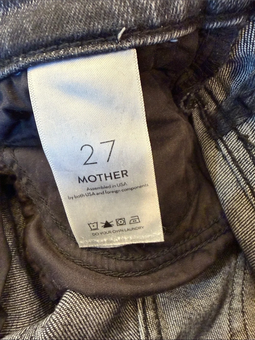 Mother Denim - The Insider Crop Step Fray in Train‎ Stops Size 27